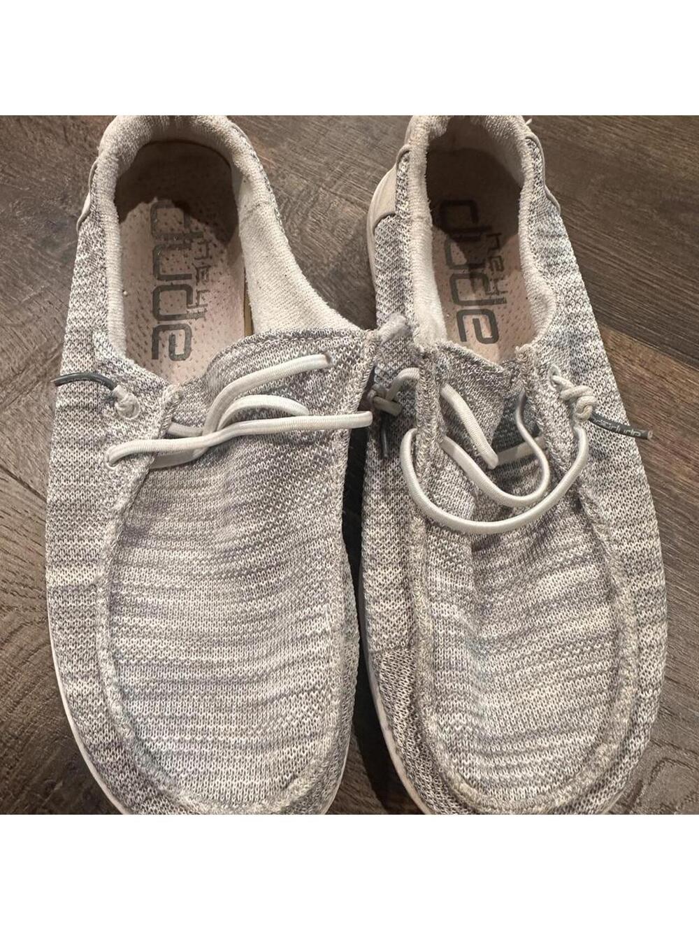 Hey Dude Men's Grey and White Trainer